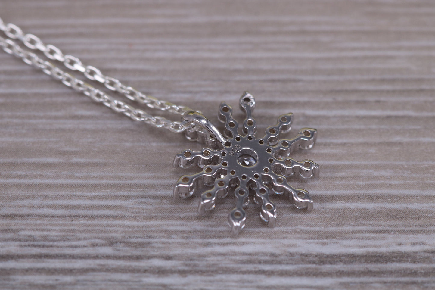 Stunning Cluster Necklace in Sterling Silver