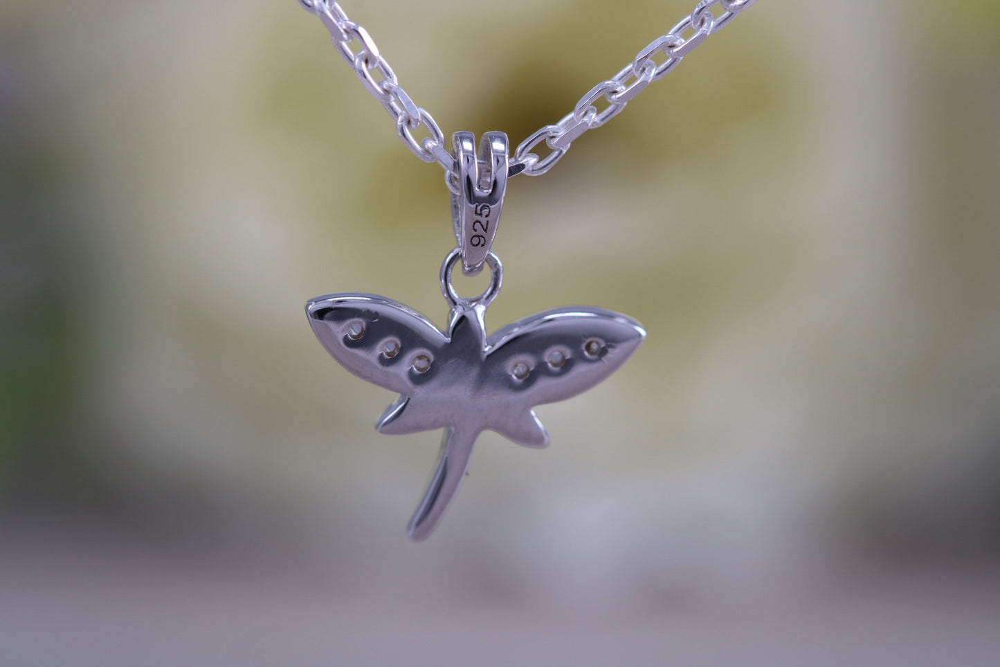 Sterling Silver Dragon Fly Necklace