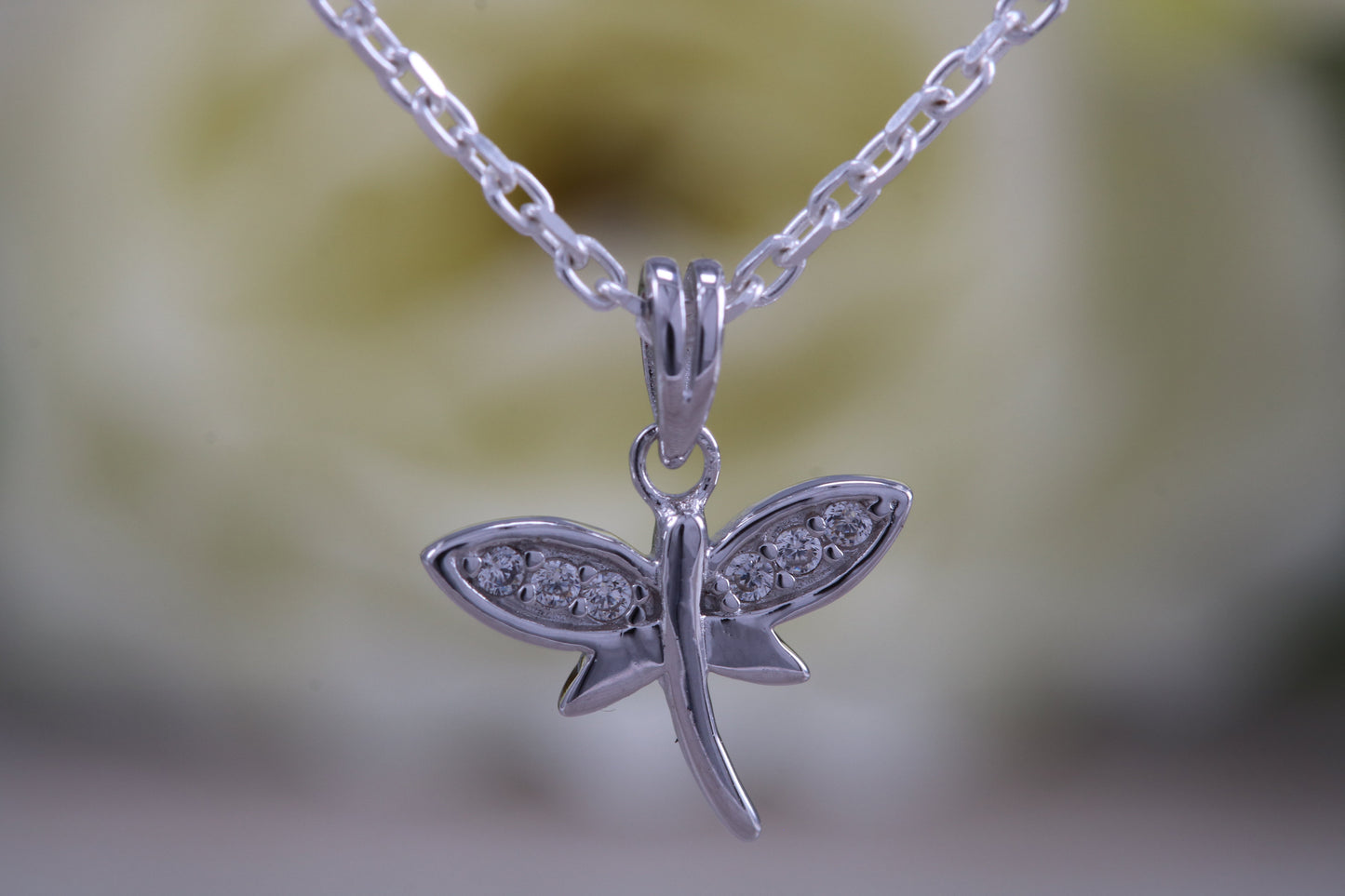 Sterling Silver Dragon Fly Necklace