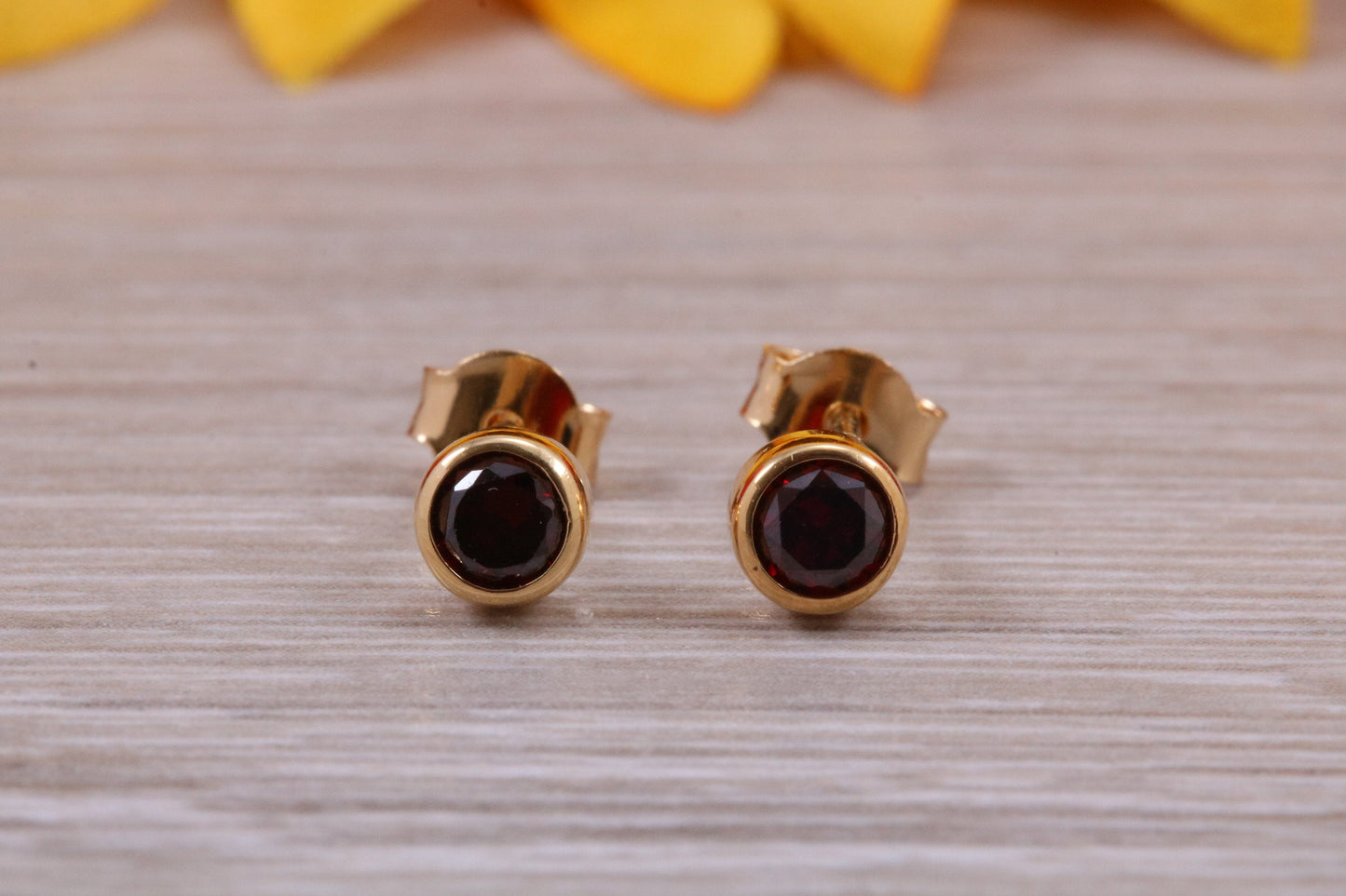 Sterling Silver Real Garnet Earrings and Matching Necklace