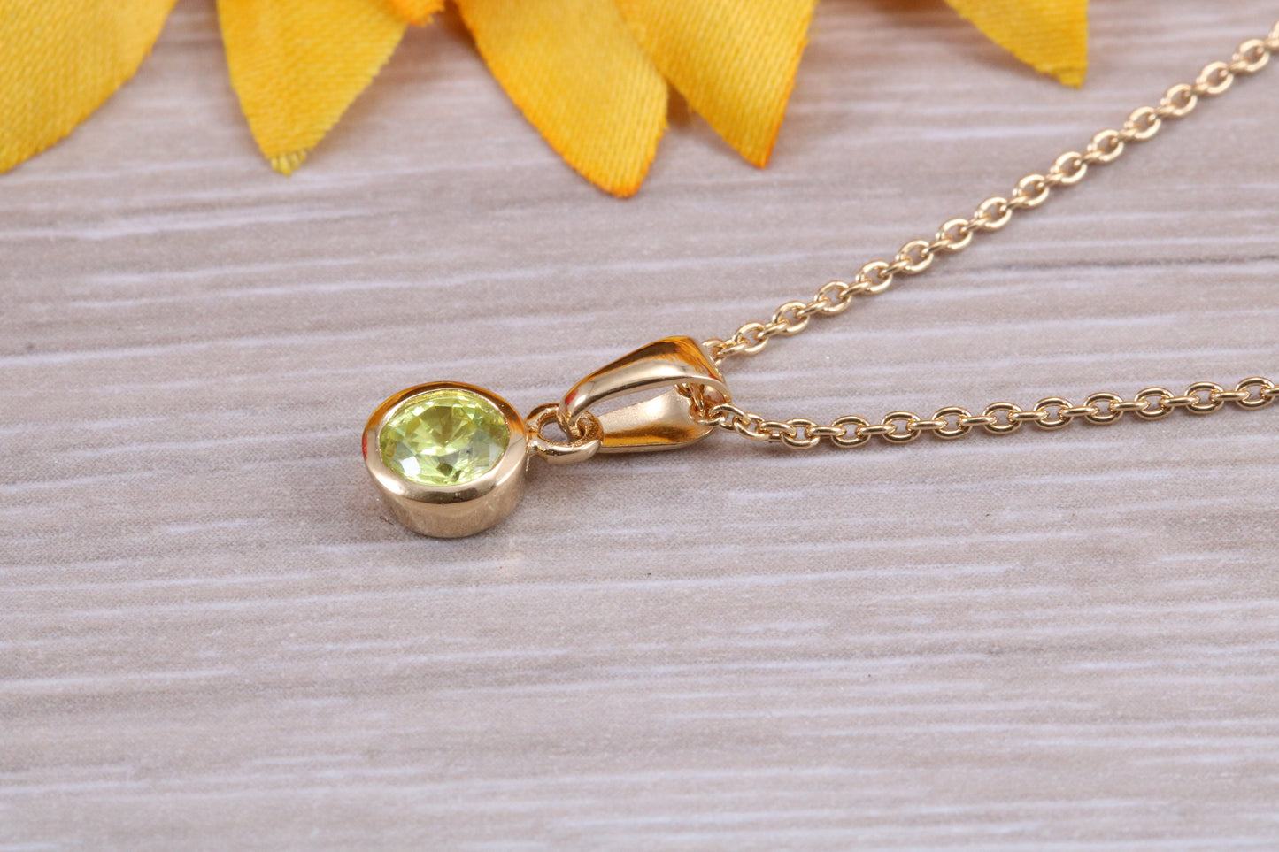 Sterling Silver Real Peridot Earrings and Matching Necklace