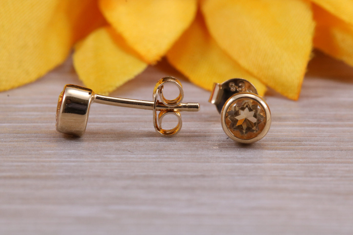 Sterling Silver Real Citrine Earrings and Matching Necklace