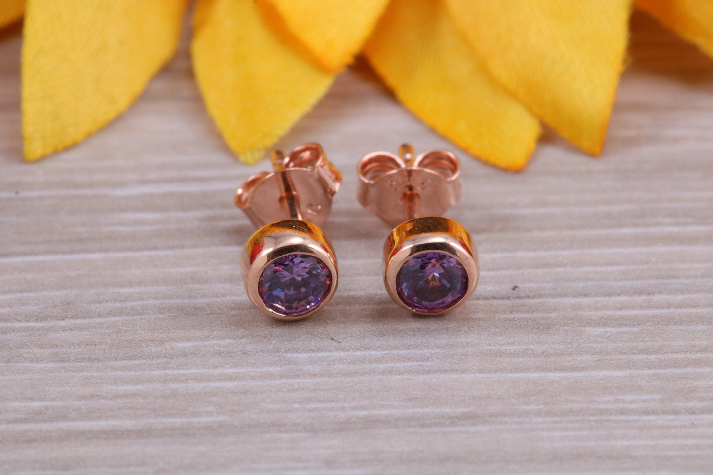 Sterling Silver Real Amethyst Earrings and Matching Necklace
