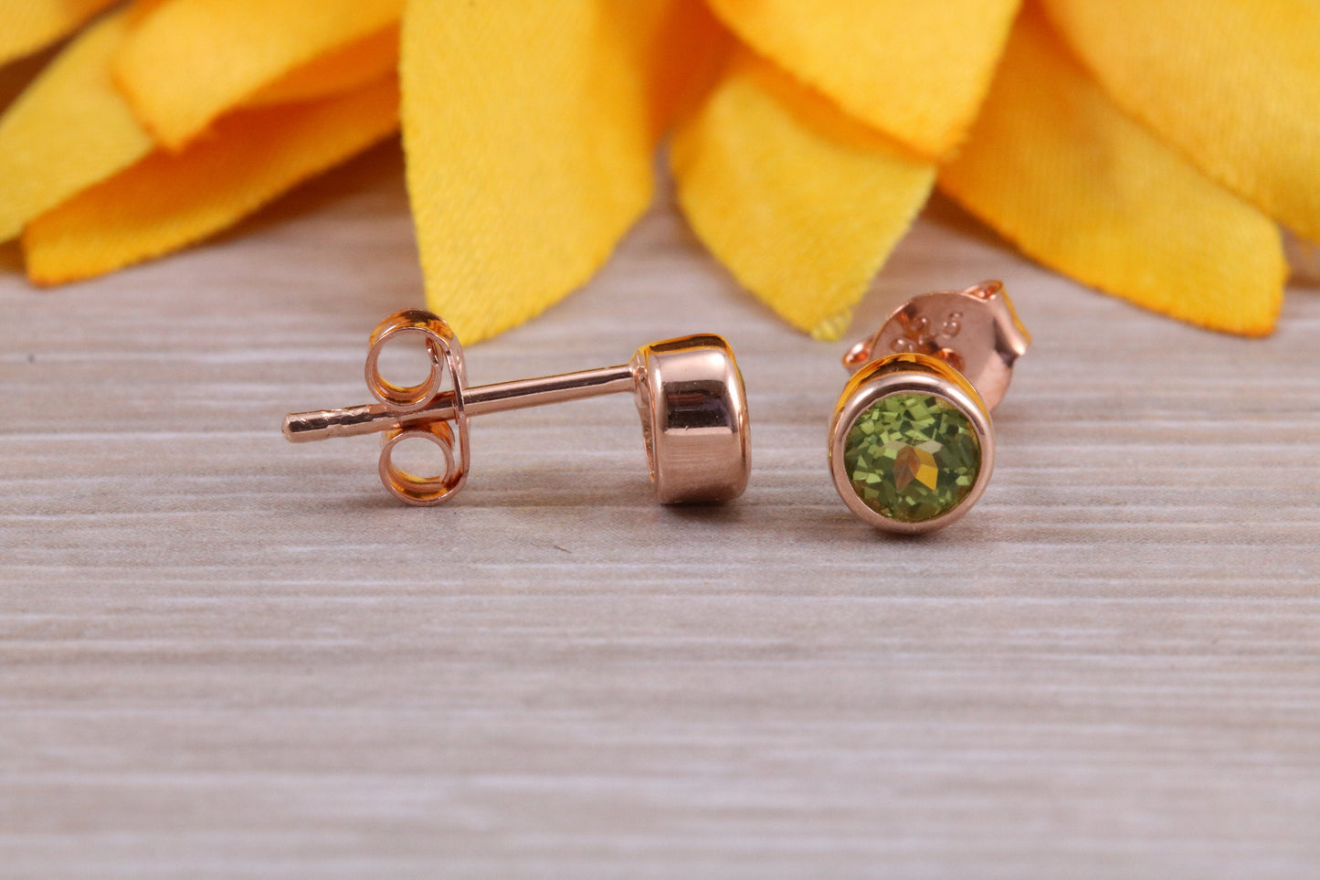Sterling Silver Real Peridot Earrings and Matching Necklace