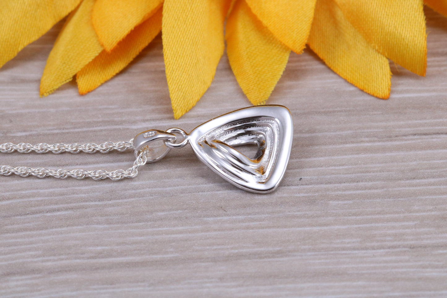 Sterling Silver Stud Earrings with Matching Necklace