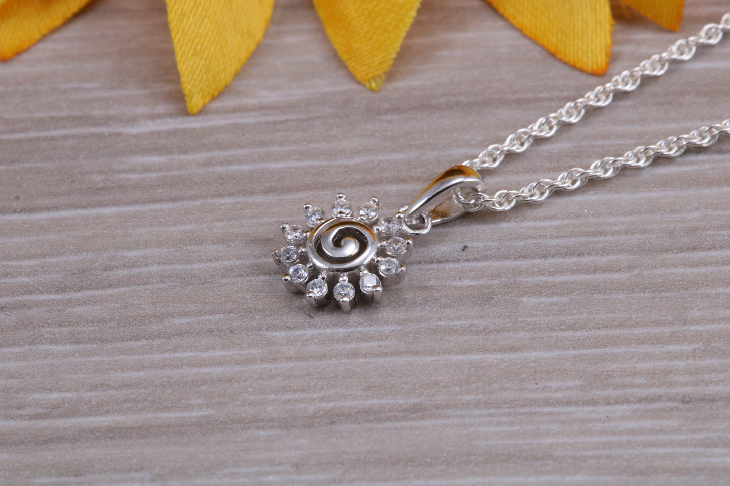 Sterling Silver Matching Ring, Studs Earrings and Necklace Set