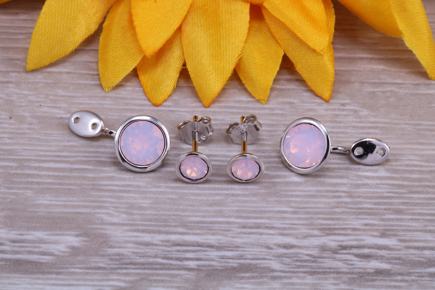 Sterling Silver Two in One Rose water Opal Stud Earrings or Dropper Earrings