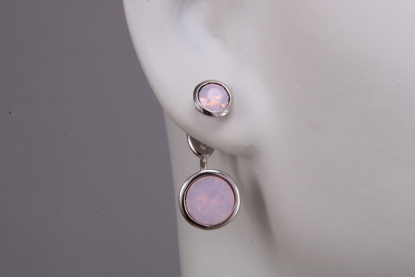 Sterling Silver Two in One Rose water Opal Stud Earrings or Dropper Earrings
