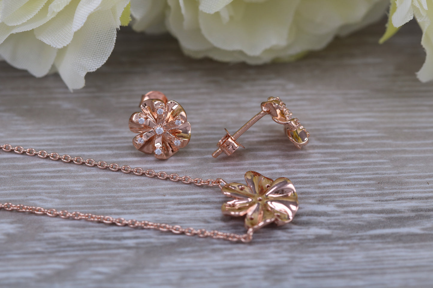 Sterling Silver Matching Earrings and Necklace