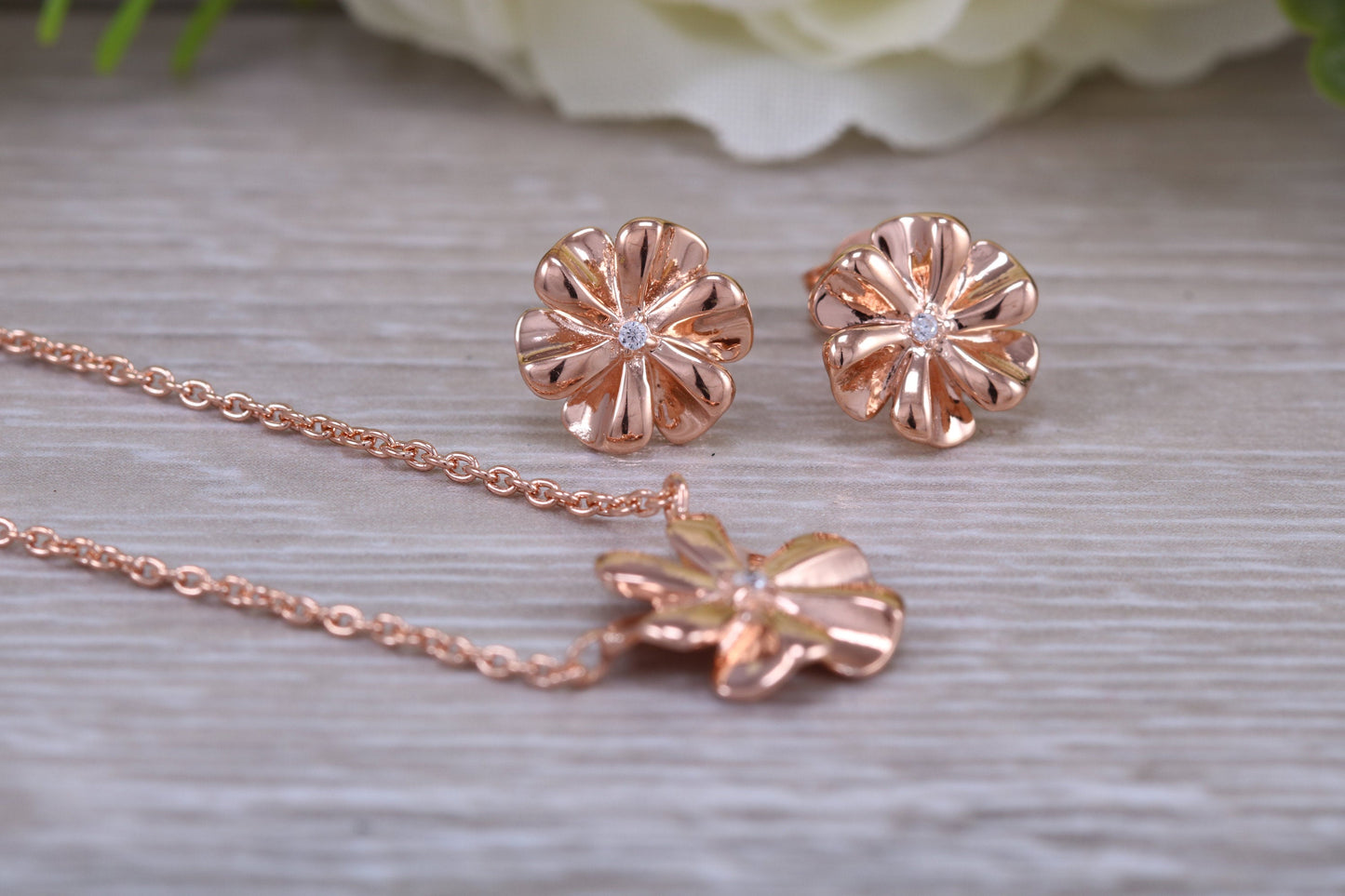 Sterling Silver Matching Earrings and Necklace