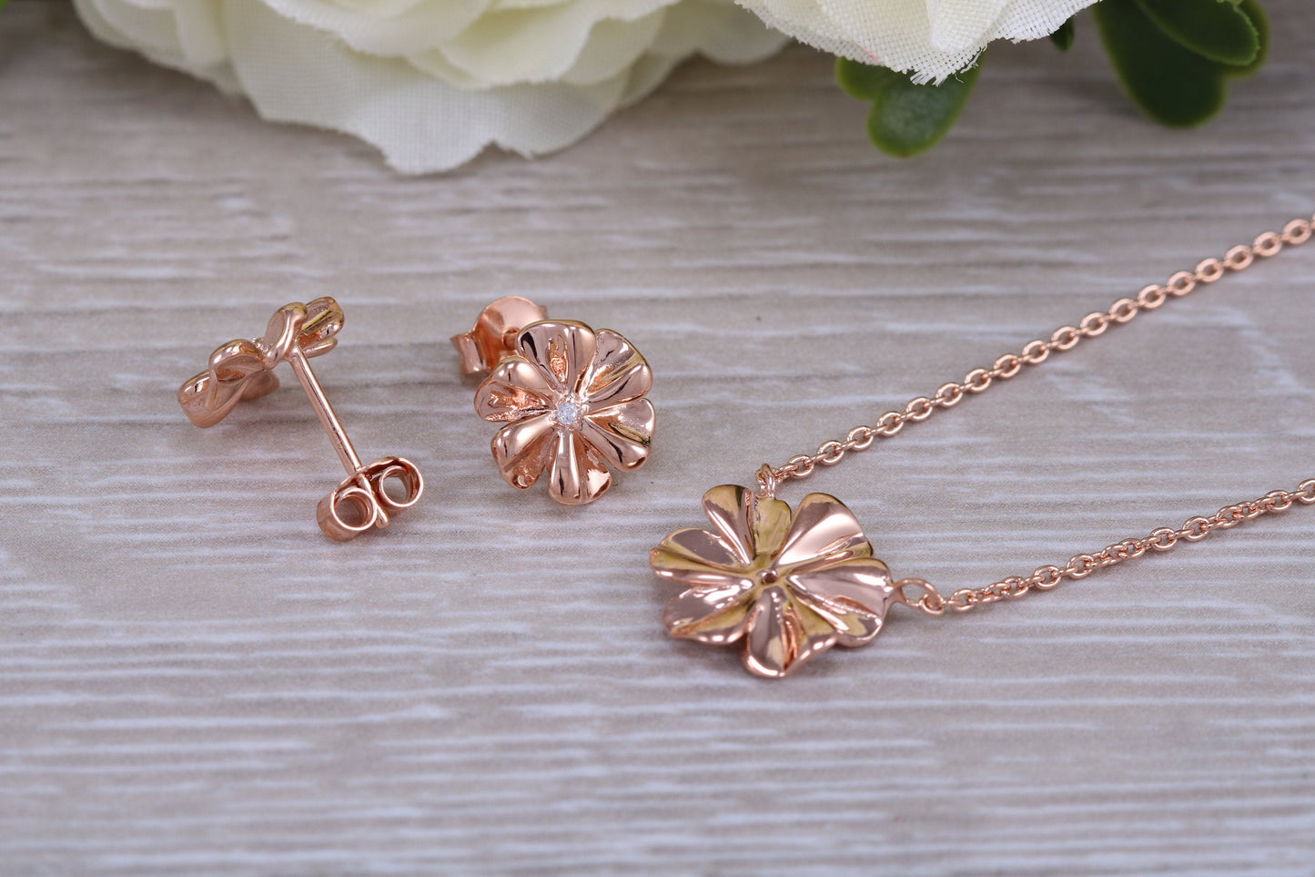 Sterling Silver Matching Earrings and Necklace