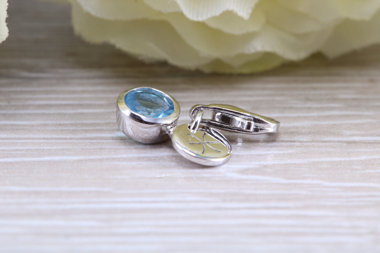 Sterling Silver Aquamarine Birthstone Charm