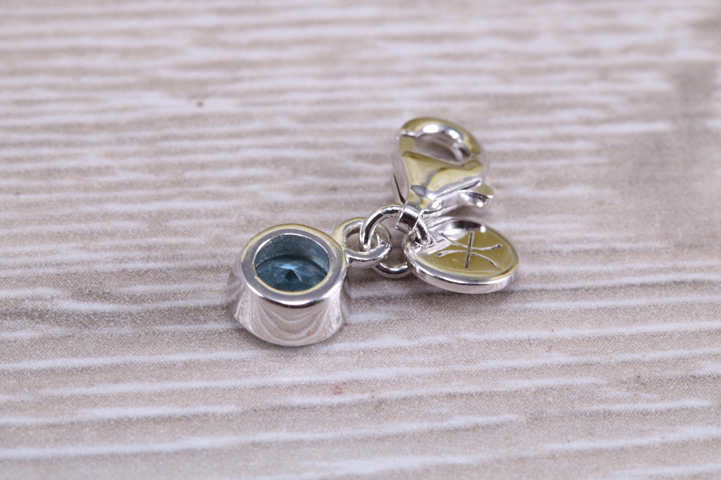Sterling Silver Aquamarine Birthstone Charm