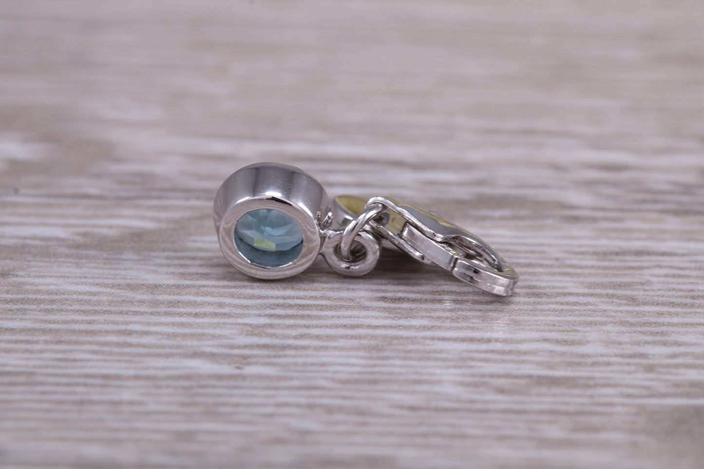 Sterling Silver Aquamarine Birthstone Charm