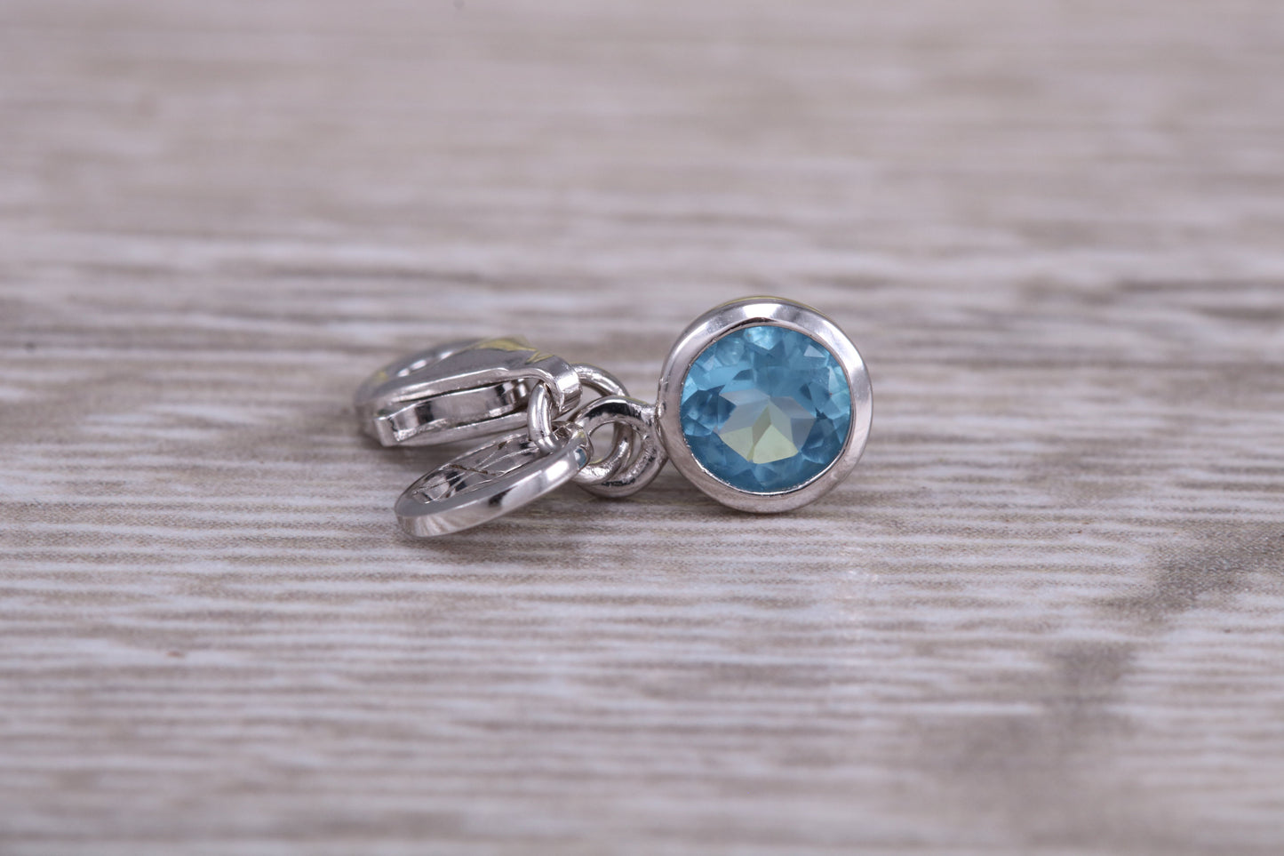 Sterling Silver Aquamarine Birthstone Charm