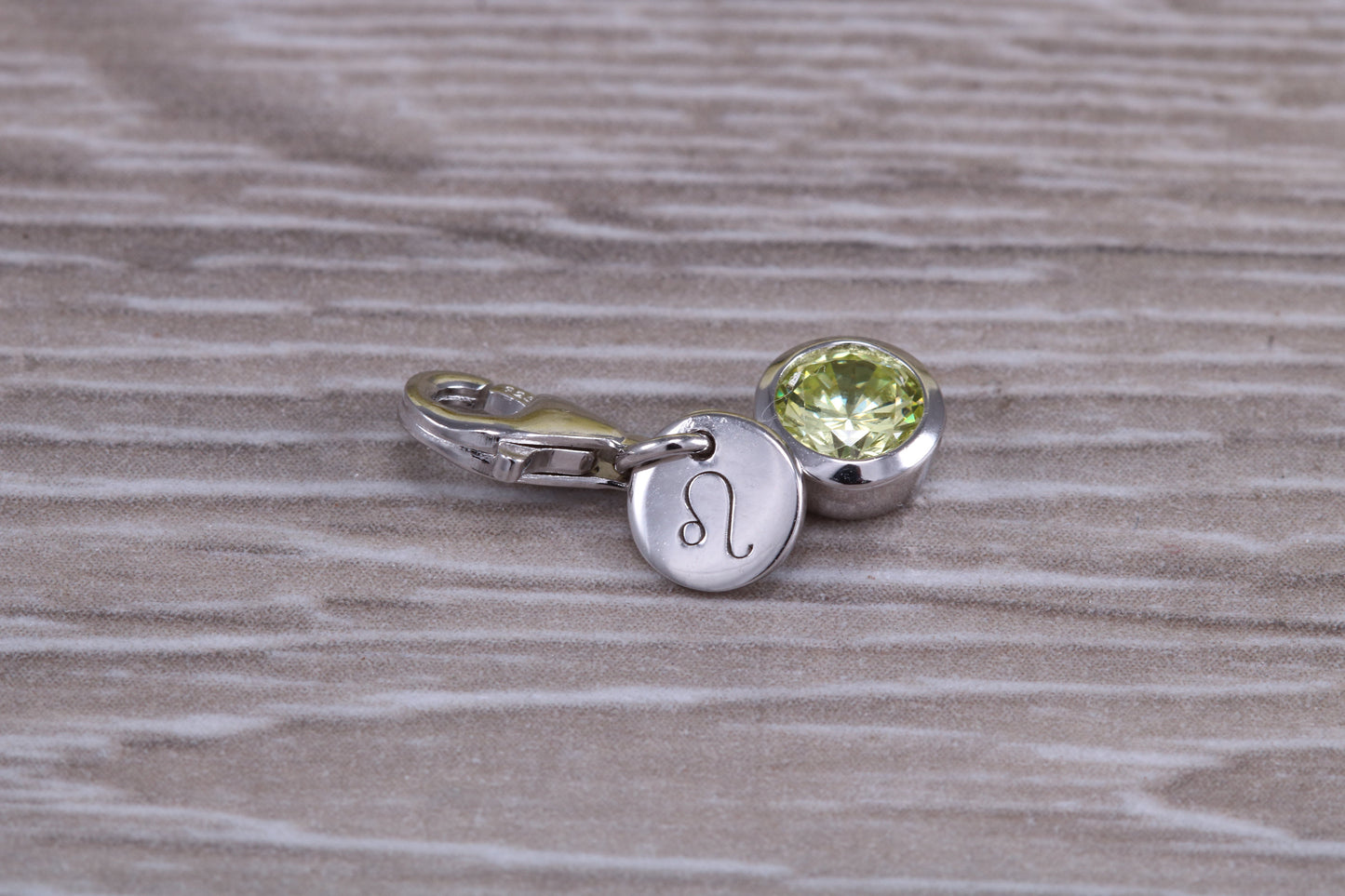 Sterling Silver August Peridot Birthstone Charm