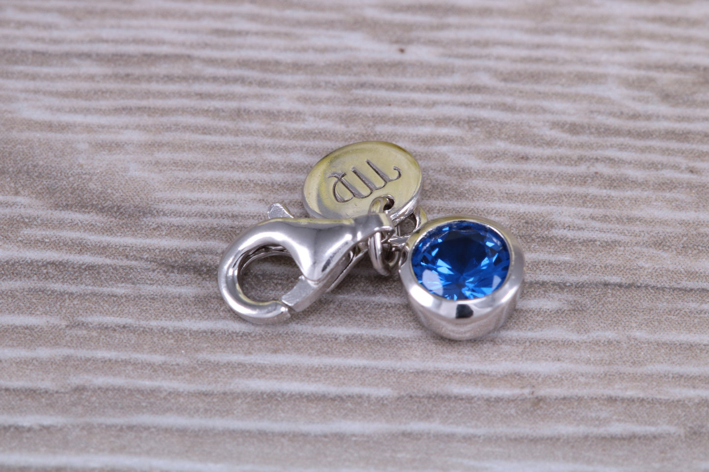 Sterling Silver September Sapphire Birthstone Charm