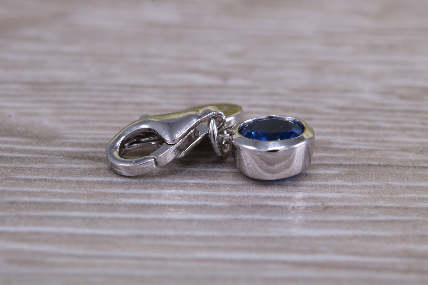 Sterling Silver September Sapphire Birthstone Charm
