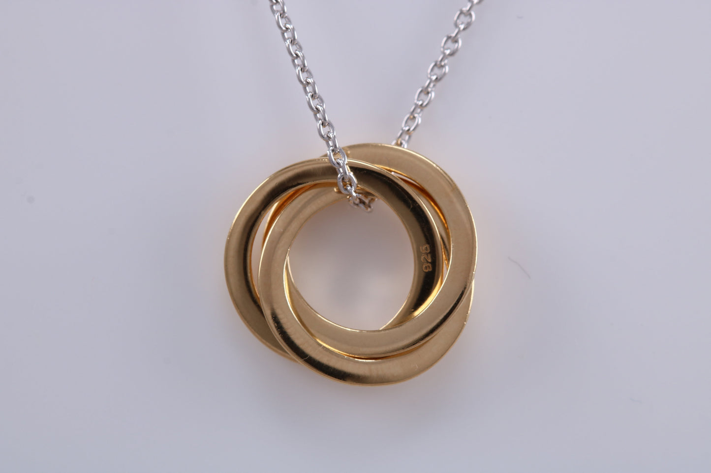 Sterling Silver Three Ring Necklace