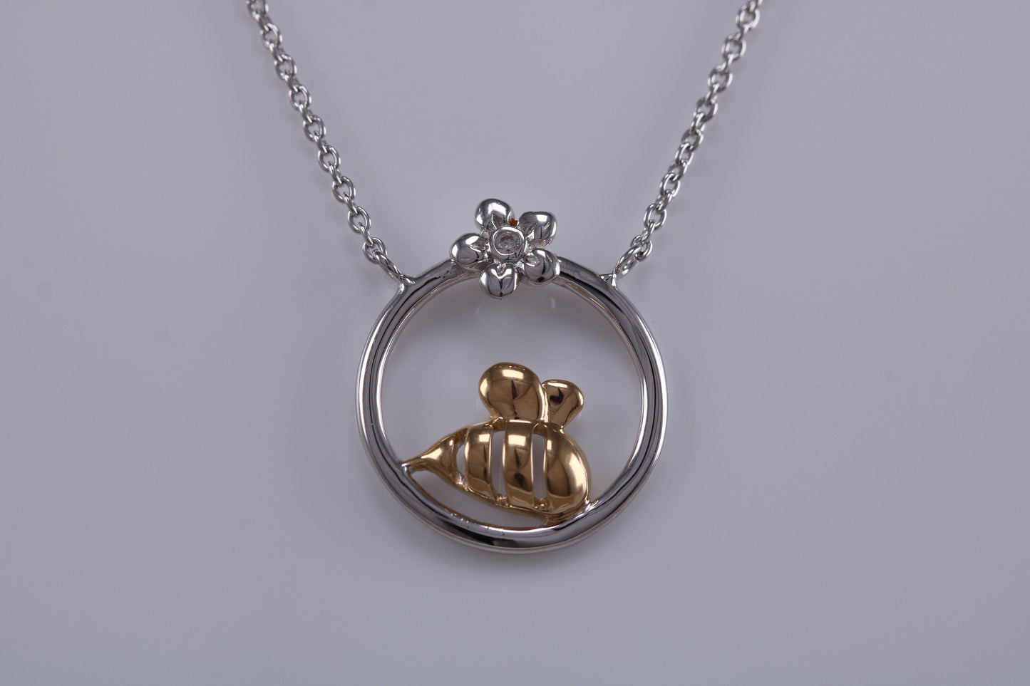 Sterling Silver Bumble Bee Necklace
