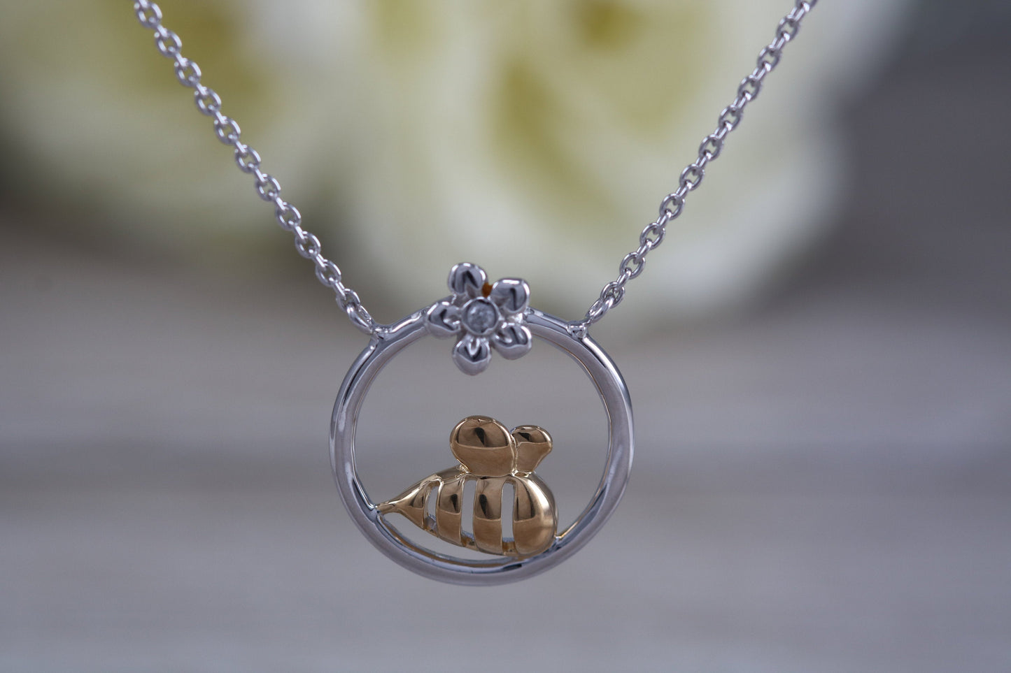 Sterling Silver Bumble Bee Necklace