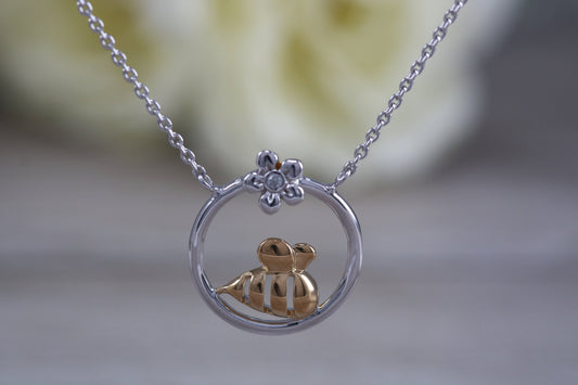 Sterling Silver Bumble Bee Necklace