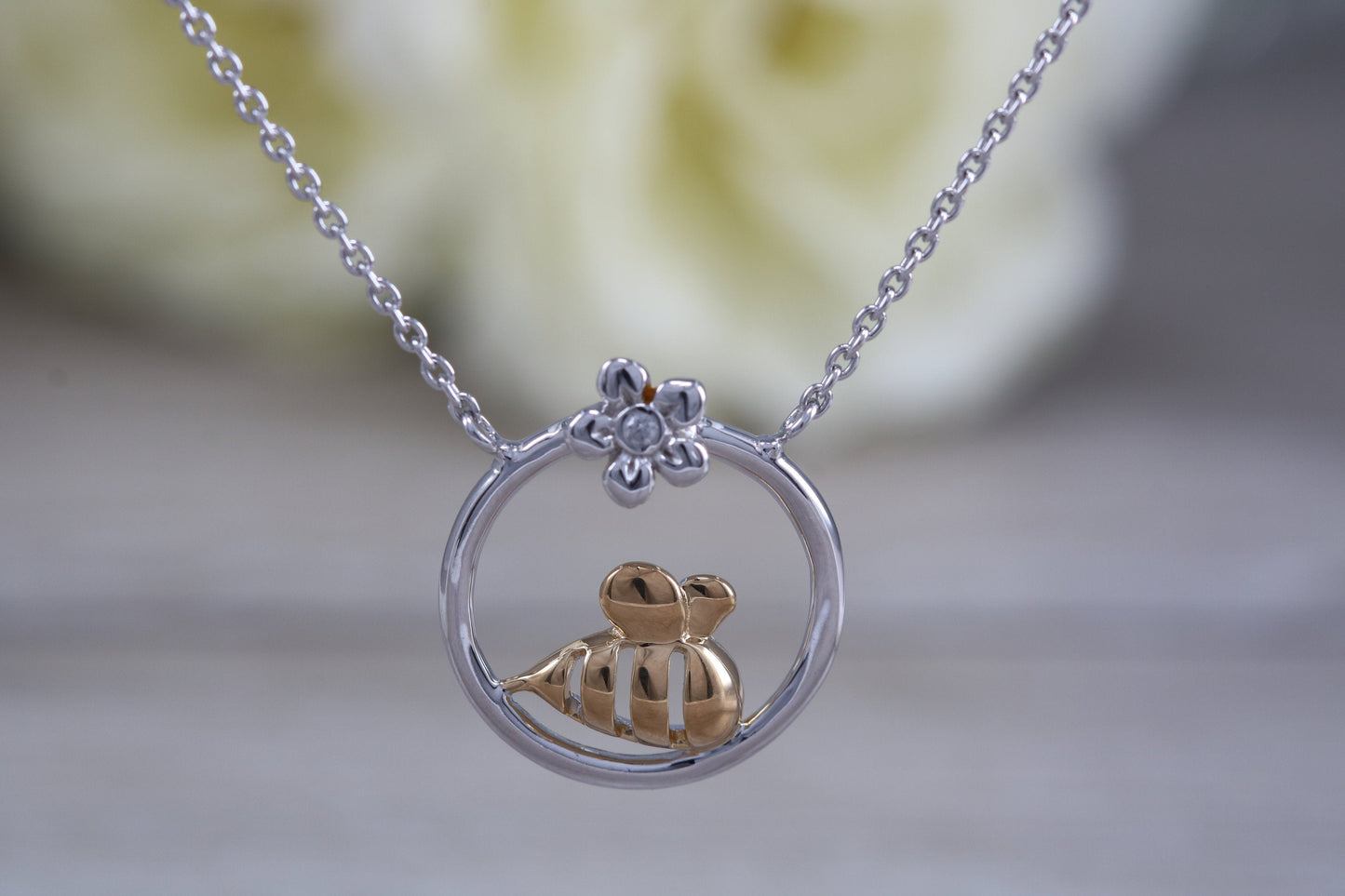 Sterling Silver Bumble Bee Necklace