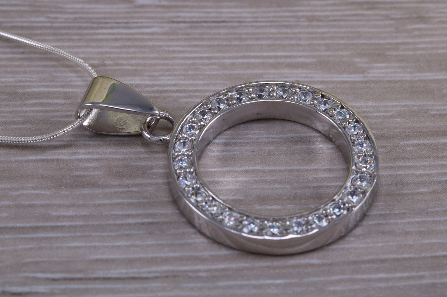 Sterling Silver C Z set Necklace