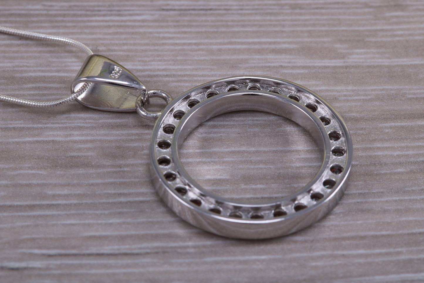 Sterling Silver C Z set Necklace
