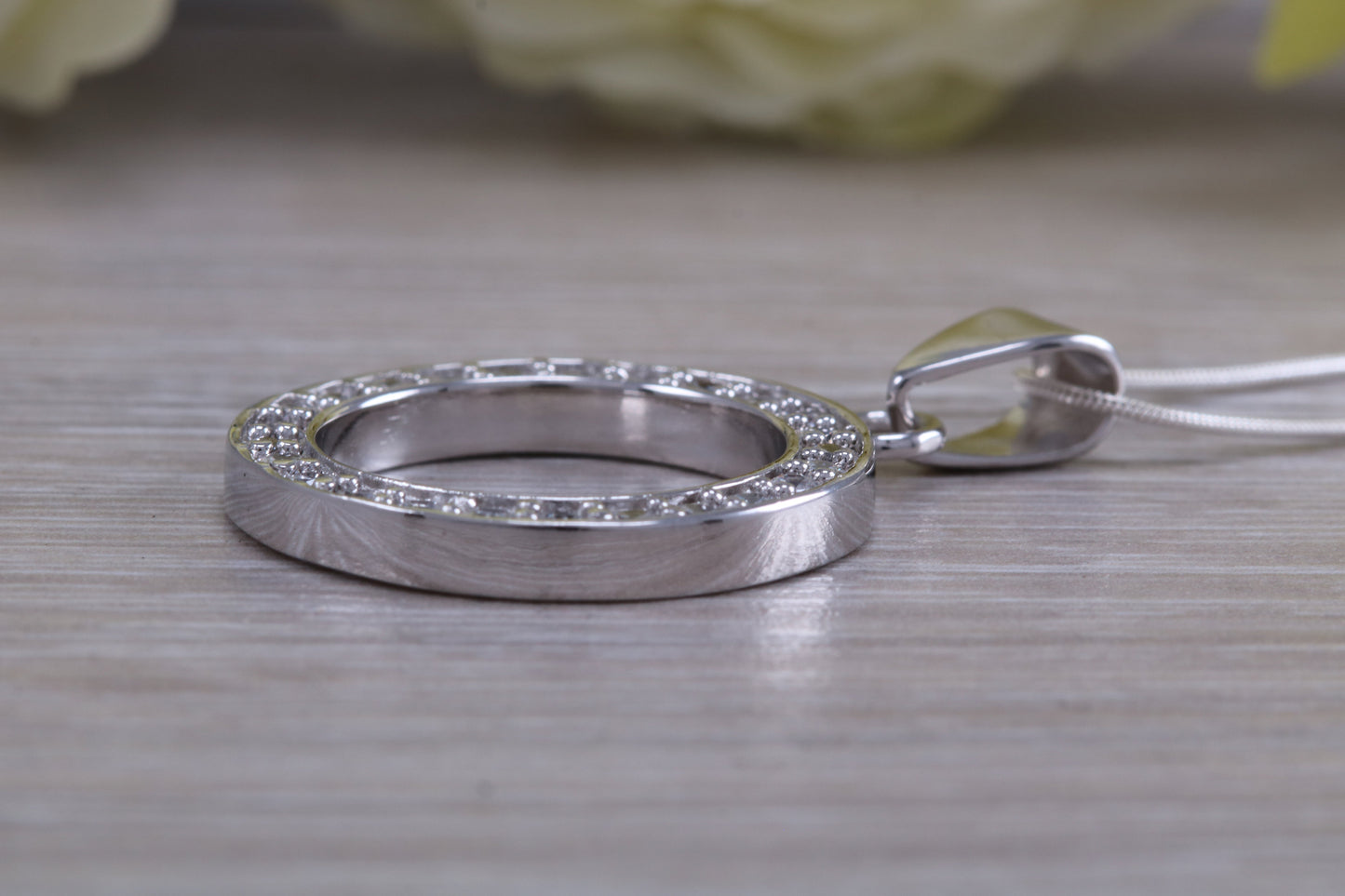 Sterling Silver C Z set Necklace