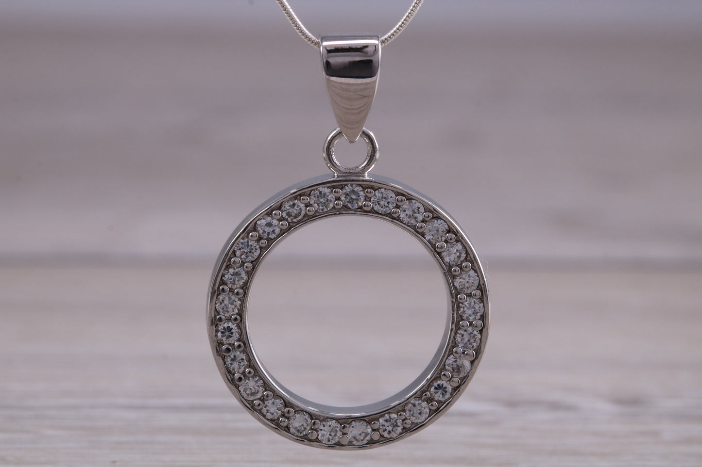 Sterling Silver C Z set Necklace