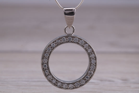Sterling Silver C Z set Necklace