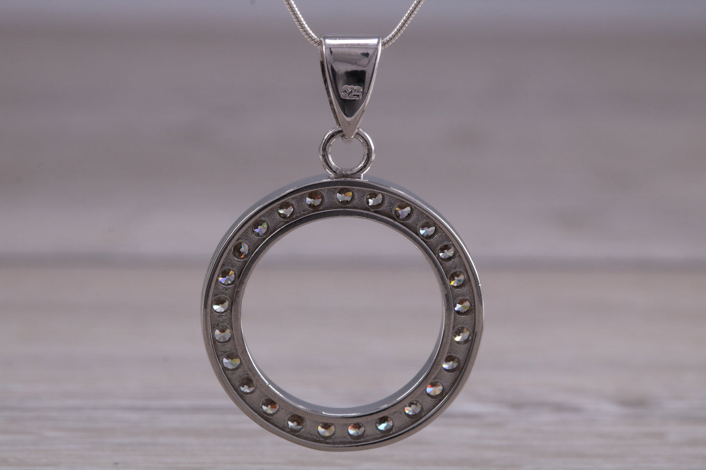 Sterling Silver C Z set Necklace