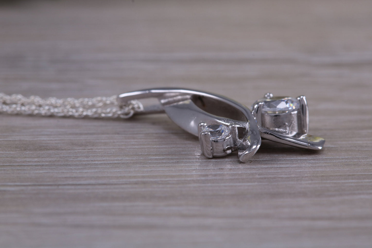Sterling Silver C Z set Necklace