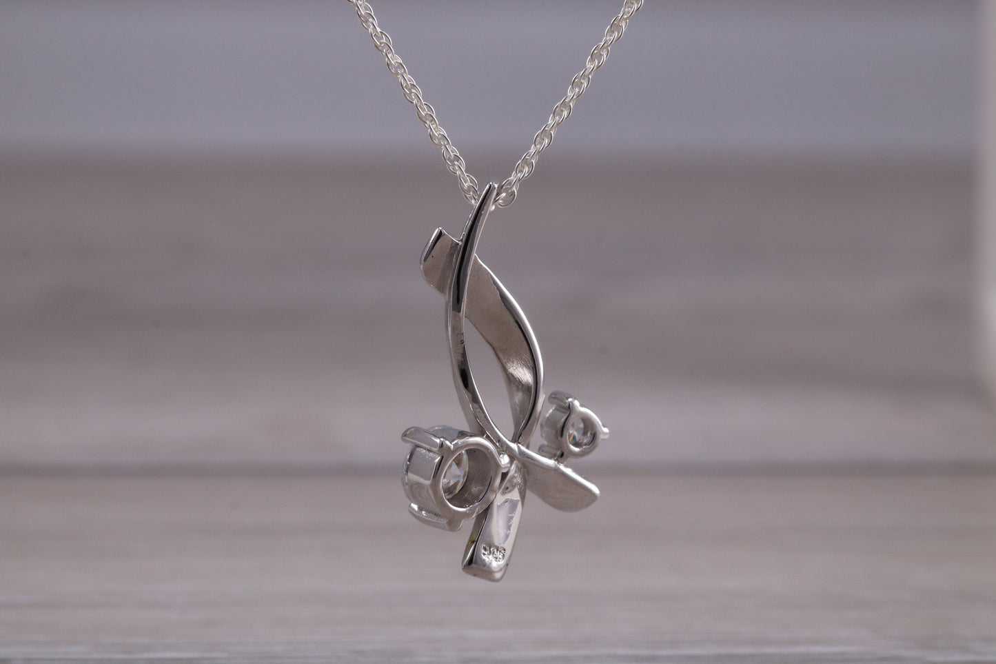 Sterling Silver C Z set Necklace