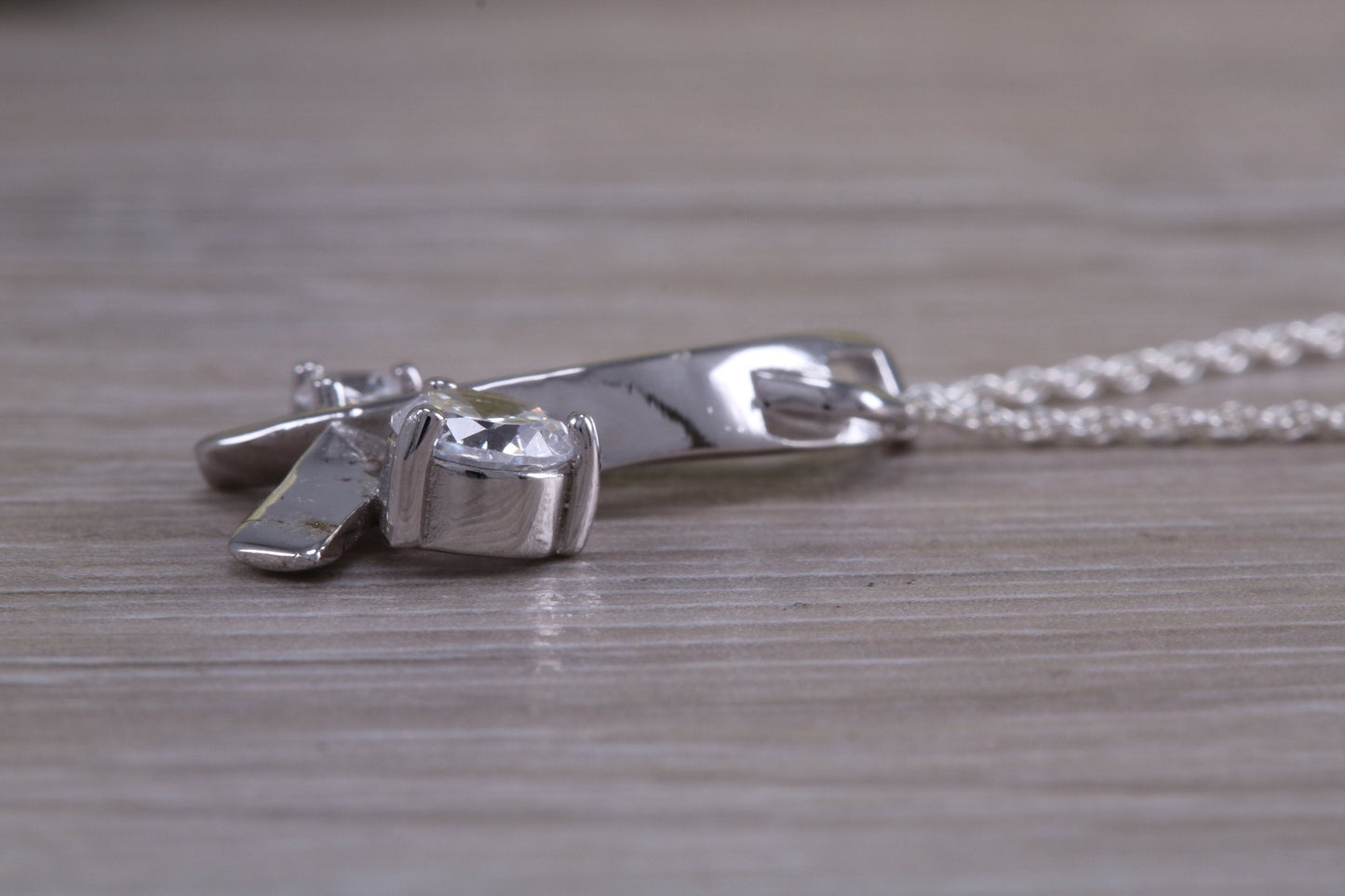 Sterling Silver C Z set Necklace