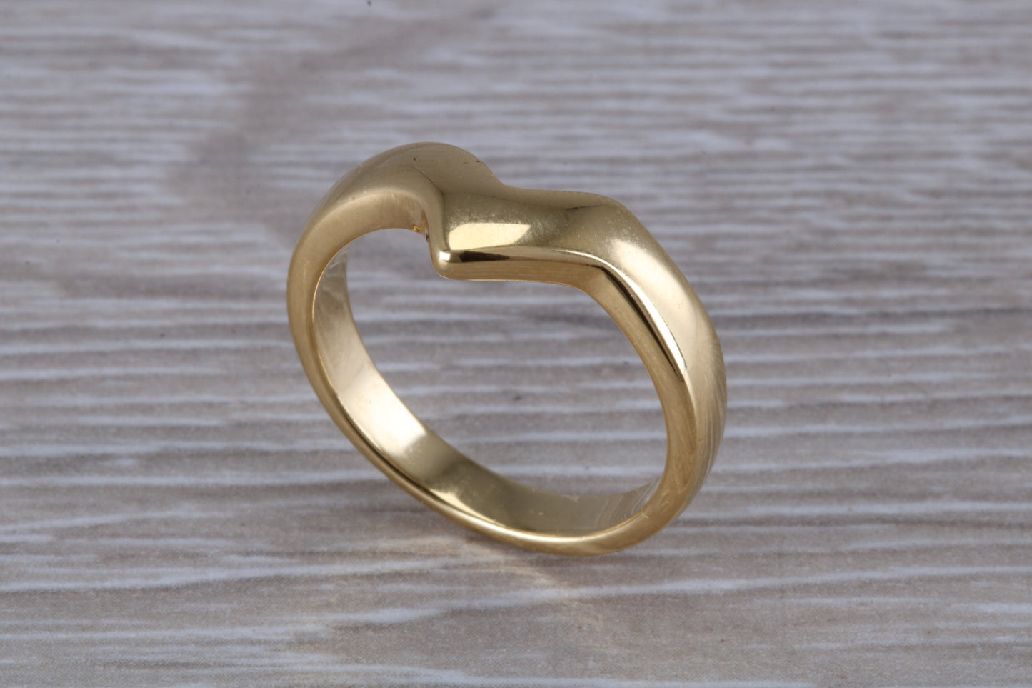 Abstract ring, made from your choice of 9ct yellow or white gold, solid and chunky feel, ideal as casual ring, thumb ring or shaped band