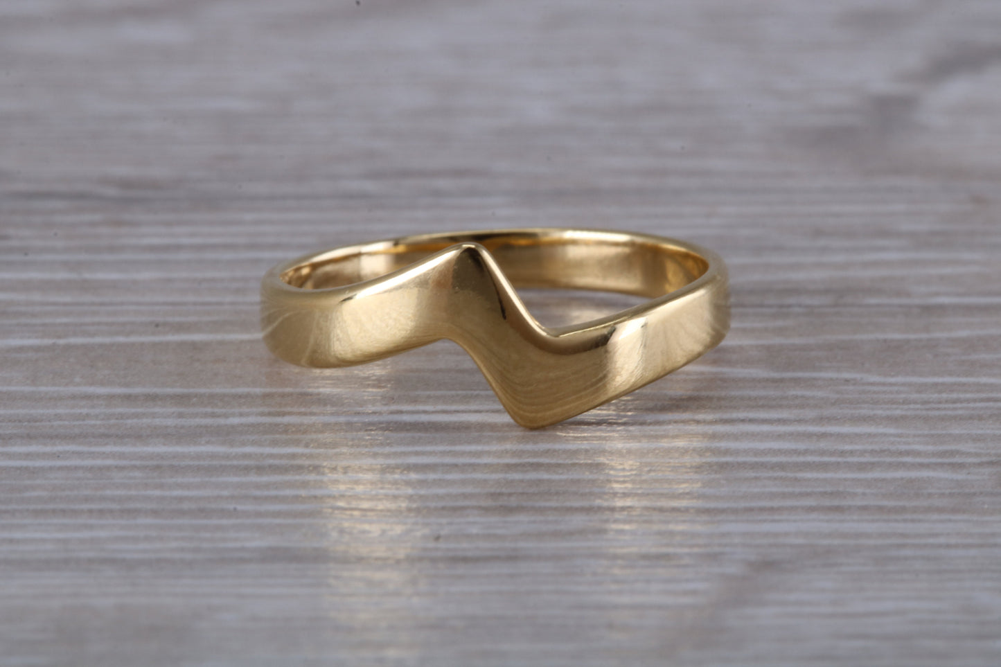 Abstract ring, made from your choice of 9ct yellow or white gold, ideal as casual ring, thumb ring or shaped band
