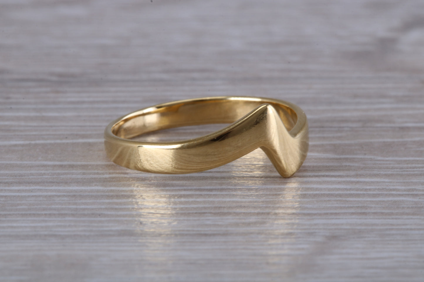 Abstract ring, made from your choice of 9ct yellow or white gold, ideal as casual ring, thumb ring or shaped band