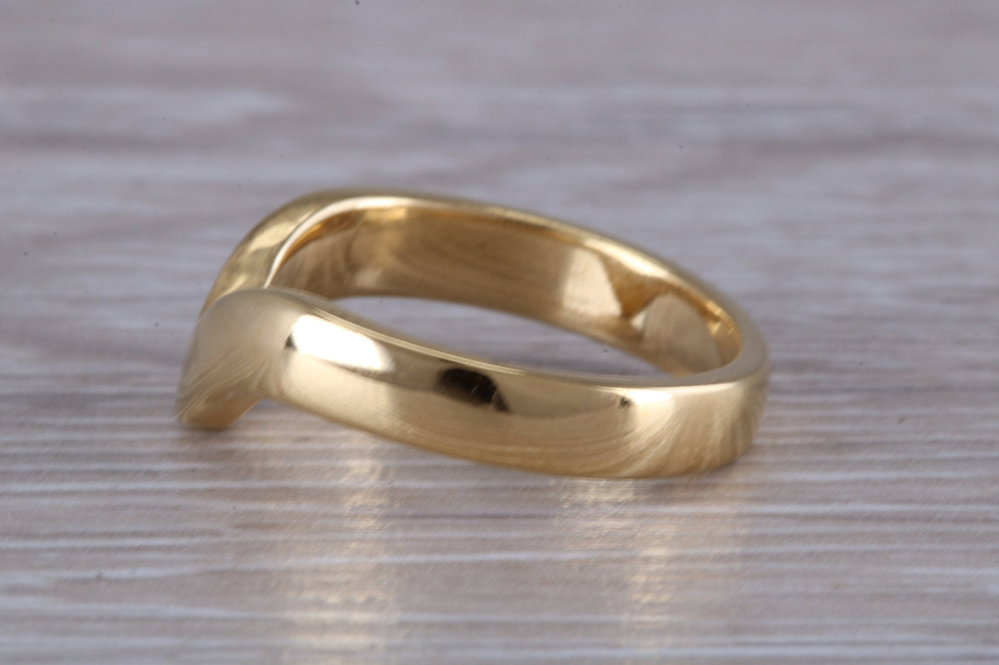 Abstract ring, made from your choice of 9ct yellow or white gold, solid and chunky feel, ideal as casual ring, thumb ring or shaped band