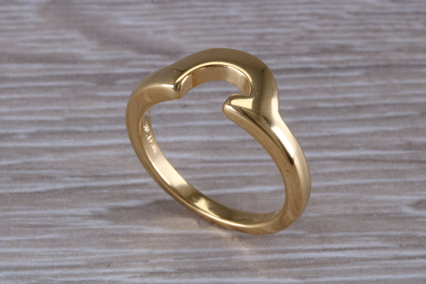 Abstract ring, made from your choice of 9ct yellow or white gold, solid and chunky feel, ideal as casual ring, thumb ring or shaped band