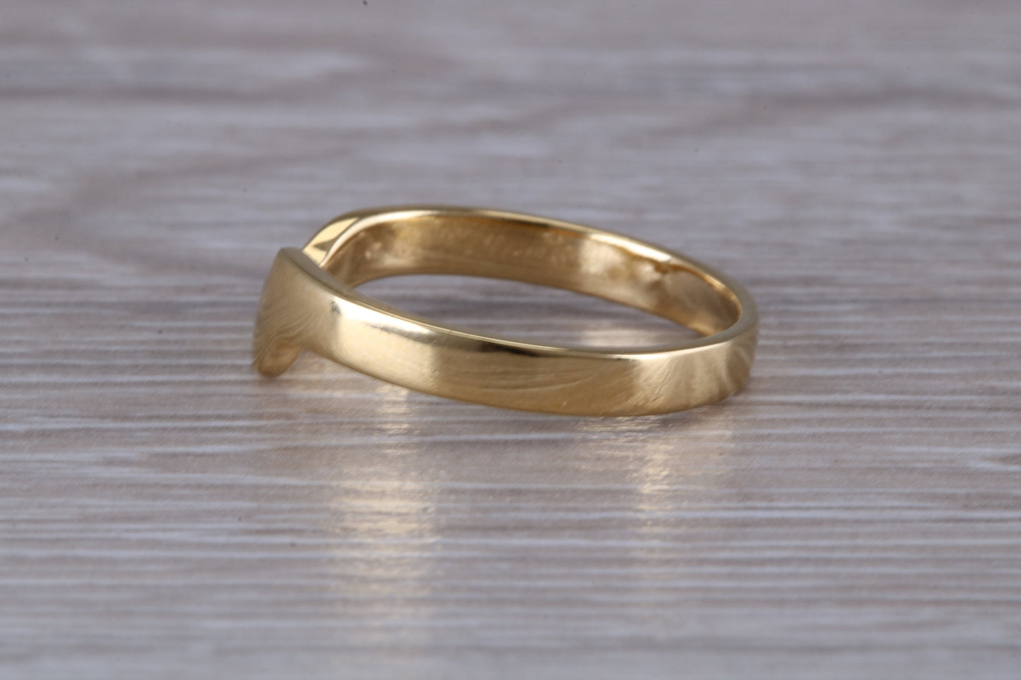 Abstract ring, made from your choice of 9ct yellow or white gold, solid and chunky feel, ideal as casual ring, thumb ring or shaped band