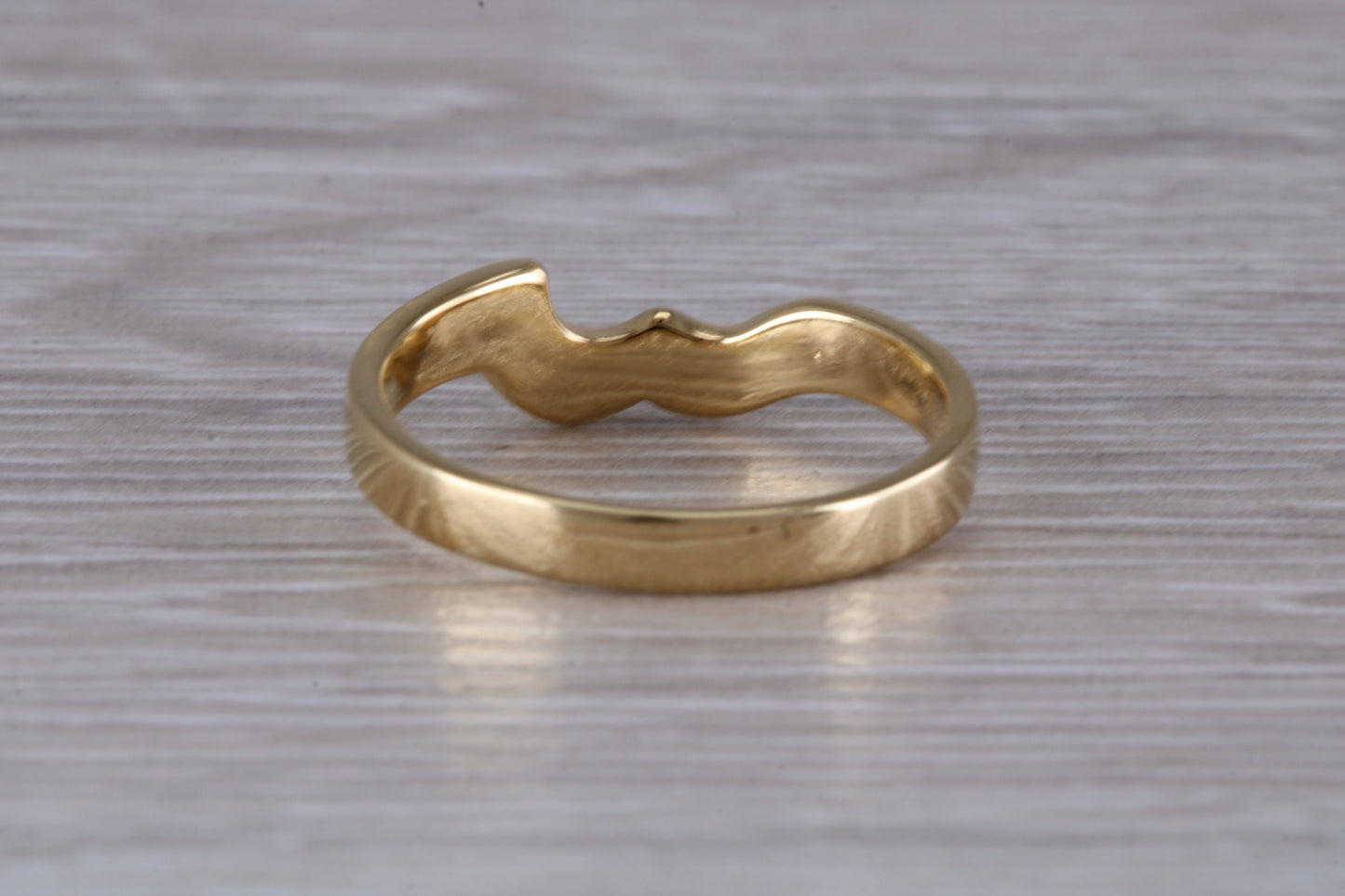 Abstract ring, made from your choice of 9ct yellow or white gold, solid and chunky feel, ideal as casual ring, thumb ring or shaped band
