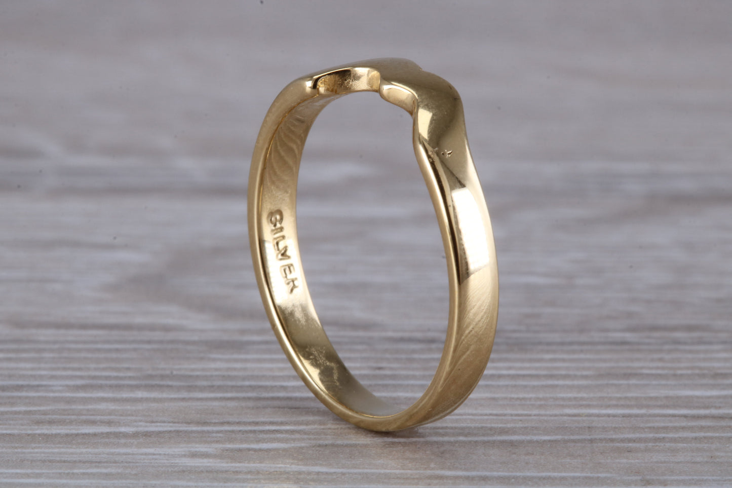 Abstract ring, made from your choice of 9ct yellow or white gold, solid and chunky feel, ideal as casual ring, thumb ring or shaped band