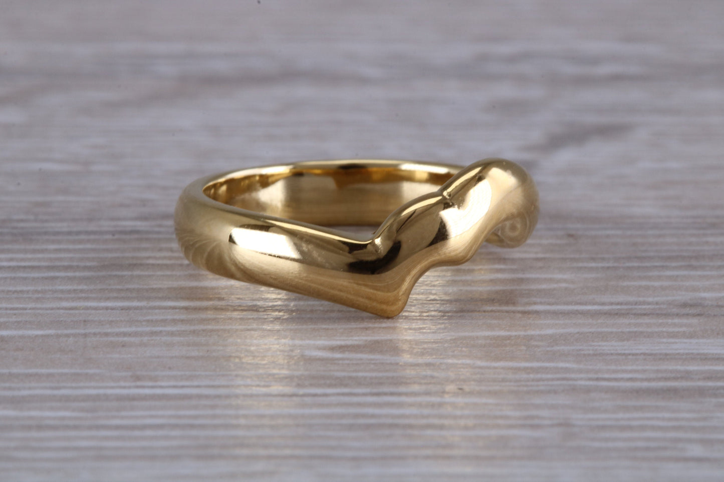 Abstract ring, made from your choice of 9ct yellow or white gold, solid and chunky feel, ideal as casual ring, thumb ring or shaped band