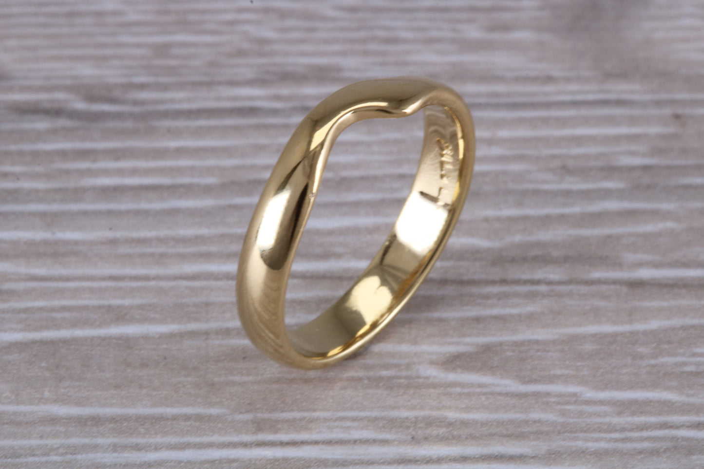 Abstract ring, made from your choice of 9ct yellow or white gold, solid and chunky feel, ideal as casual ring, thumb ring or shaped band