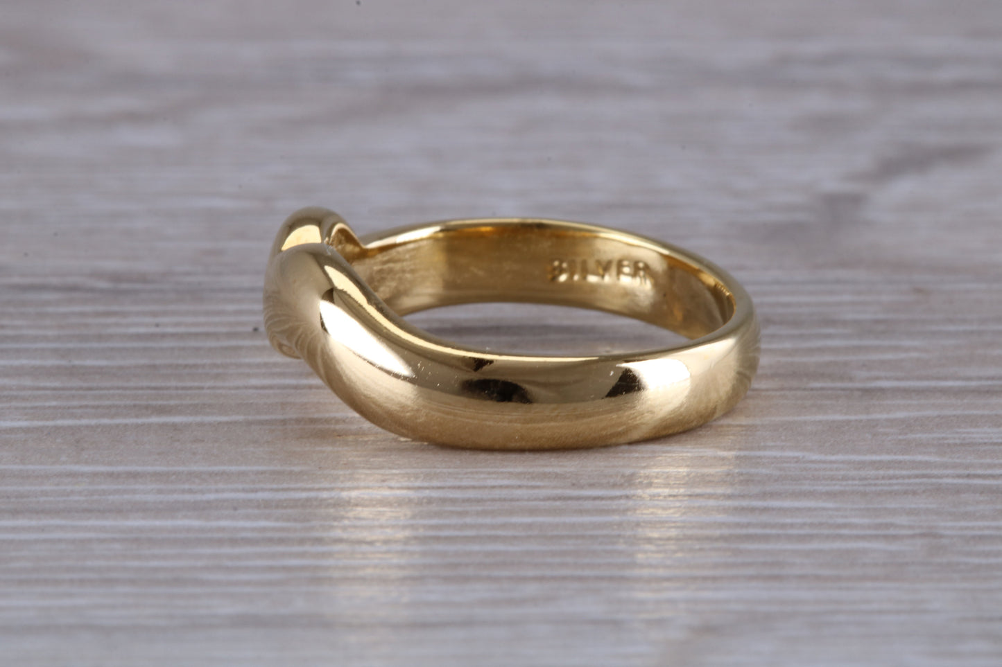 Abstract ring, made from your choice of 9ct yellow or white gold, solid and chunky feel, casual ring, thumb ring or shaped band, wishbone