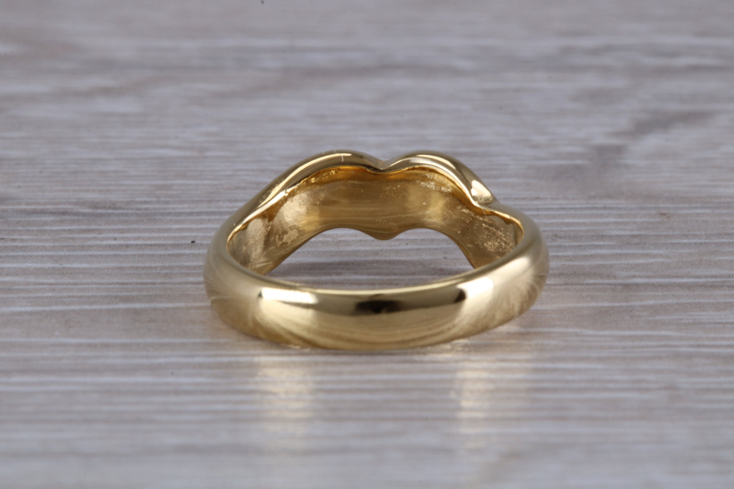 Abstract ring, made from your choice of 9ct yellow or white gold, solid and chunky feel, casual ring, thumb ring or shaped band, wishbone
