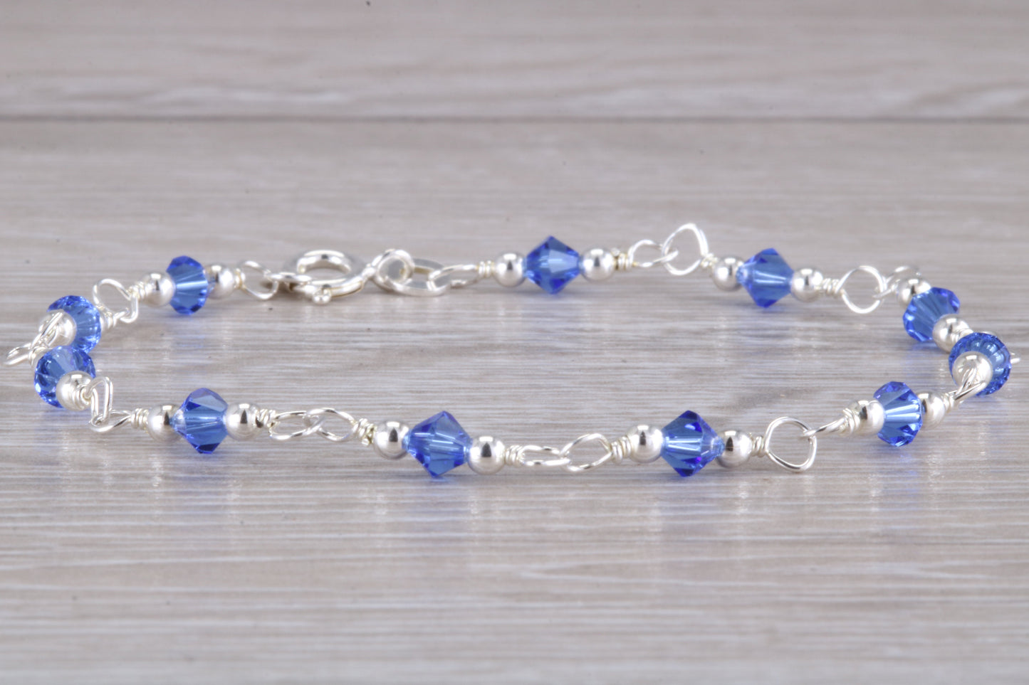 Sterling Silver Sapphire Look Bracelet