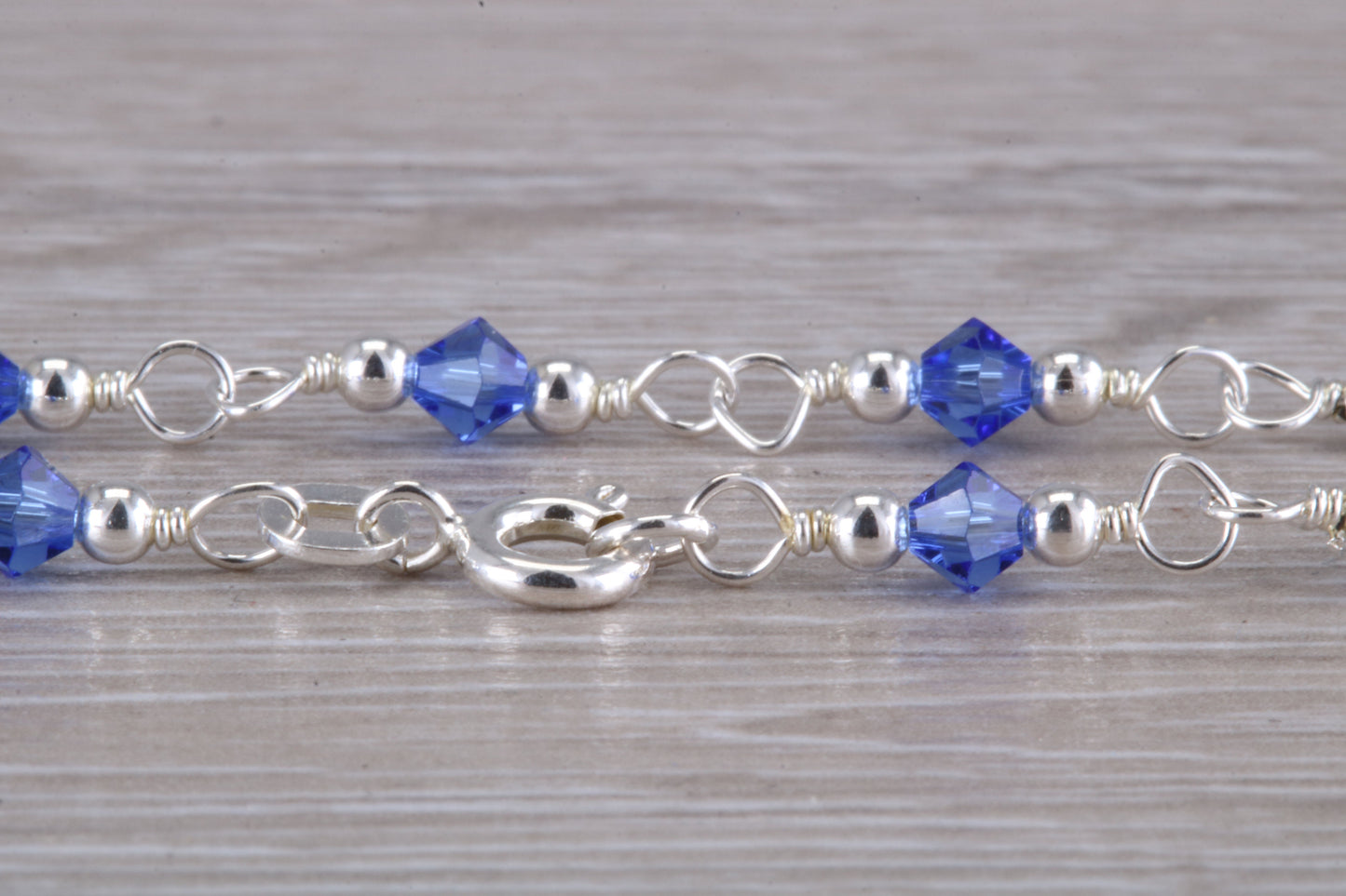 Sterling Silver Sapphire Look Bracelet